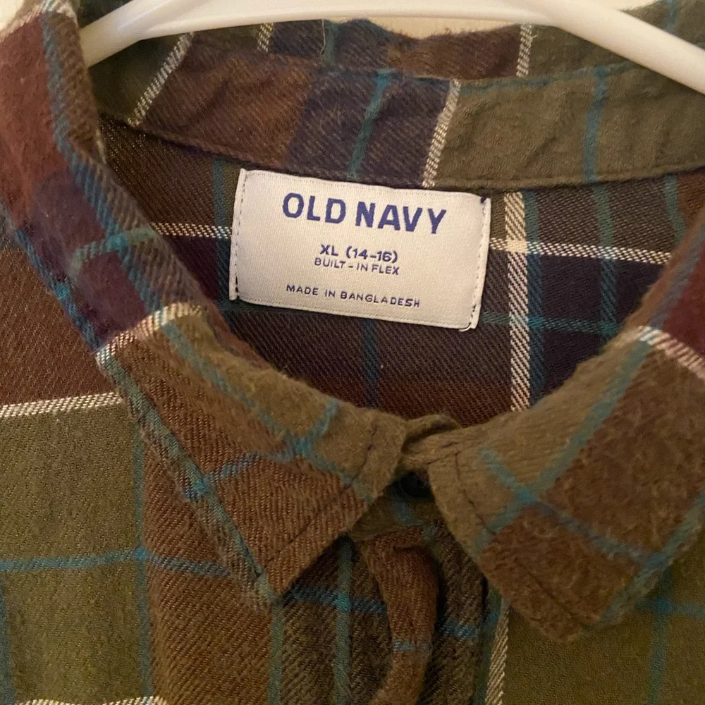 Old Navy Boys XL plaid Flannel Shirt